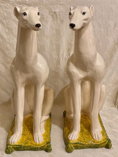 Greyhound dogs couple h65x31x21 